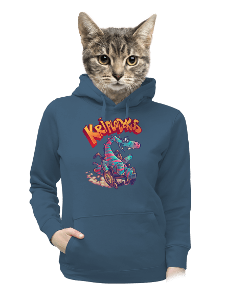 Kriplodokus dámska mikina klokanka Denim