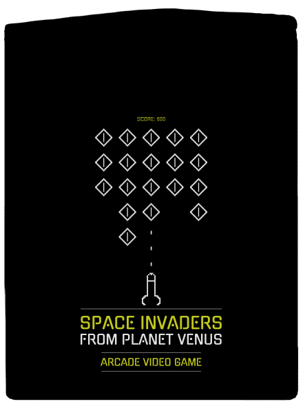 Space Invaders dámska mikina na zips Black