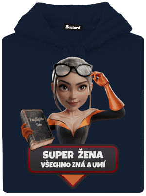 Super mama pánska mikina klokanka Navy