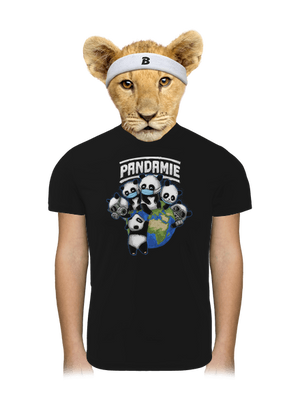 Pandamie detské športové tričko Black