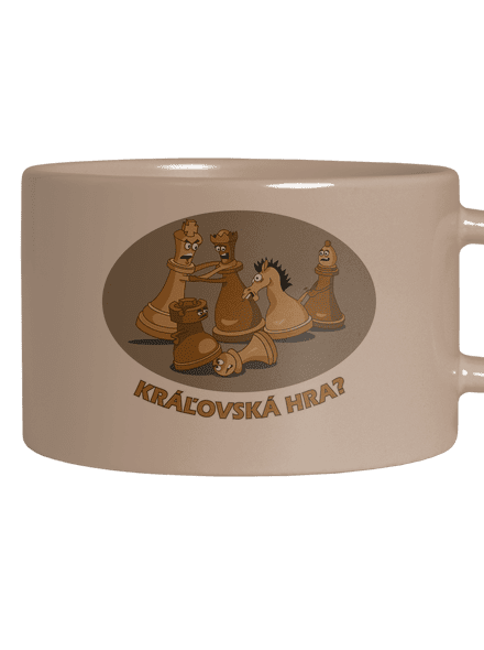 Kráľovská hra hrnček makronka Brown Macaron