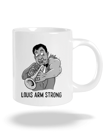 Louis Armstrong veľký hrnček White