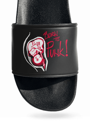 Born to punk šľapky Black