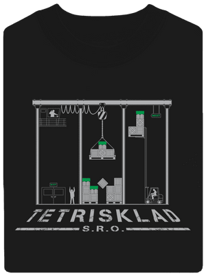 Tetrisklad unisex mikina bez kapucne Black