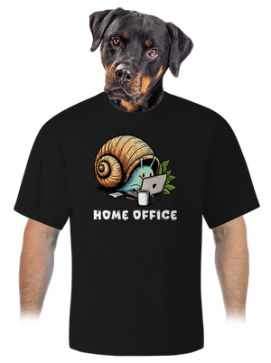 Slimákov home office unisex tričko oversized Black