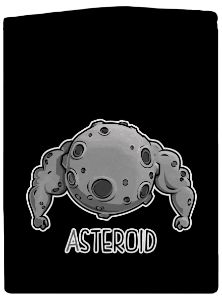 Asteroid pánska mikina na zips Black