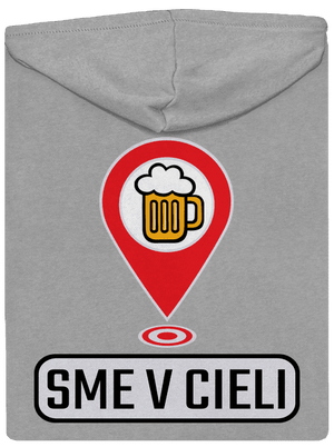 Sme v cieli pánska mikina na zips Light Melange