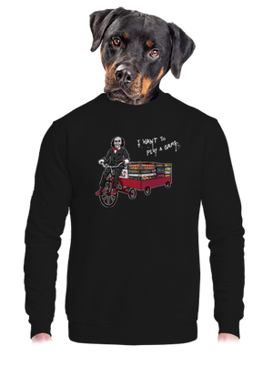 Chcem si zahrať hru unisex mikina bez kapucne Black