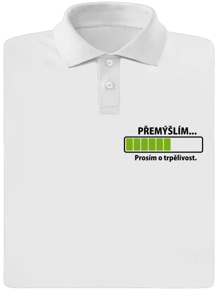 Premýšľam pánska polokošeľa White