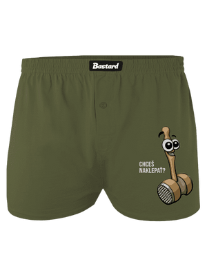 Chceš naklepať? pánske trenky Khaki