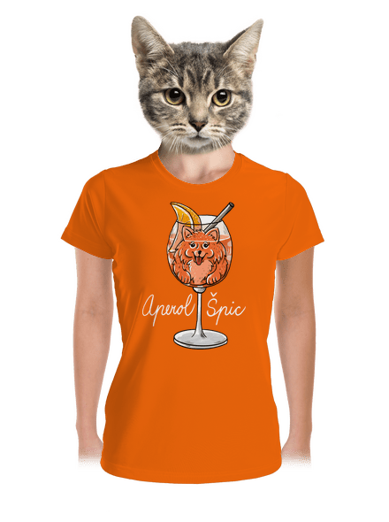 Aperol Špic dámske športové tričko Neon Orange