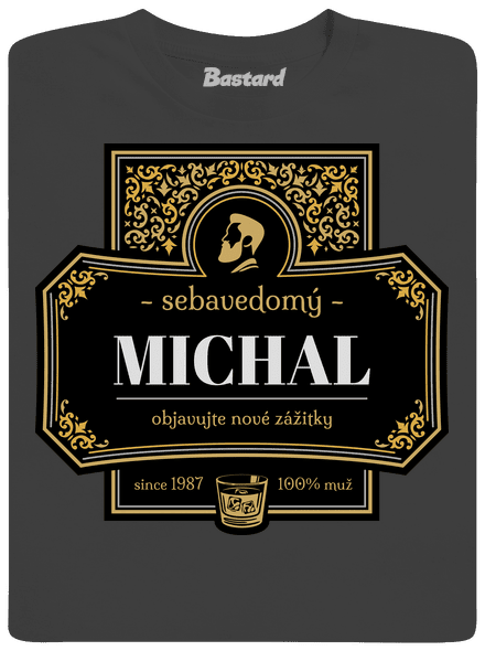 Alkoholová etiketa pánske dlhý rukáv Dark Grey