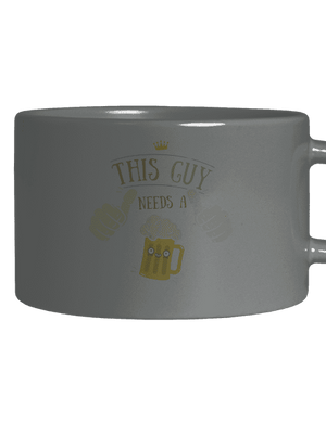 This guy needs a beer hrnček makronka Grey Macaron