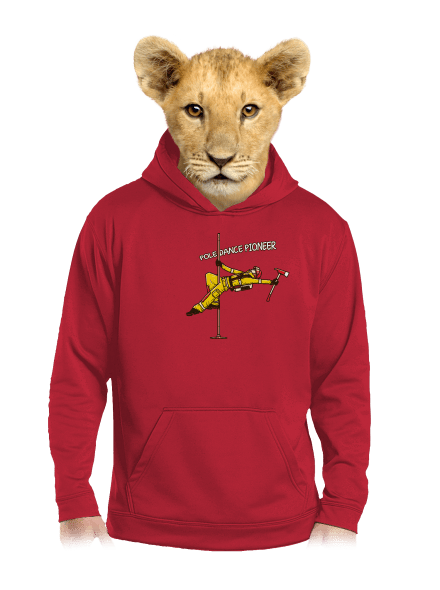 Pole Dance by Dežik detská mikina klokanka Fire Red