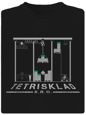 Tetrisklad pánske športové tričko Black