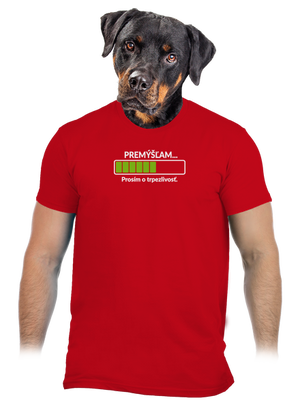 Premýšľam pánske tričko Red