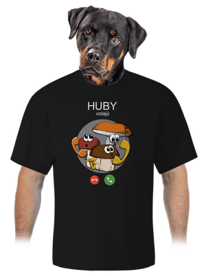 Huby volajú unisex tričko oversized Black