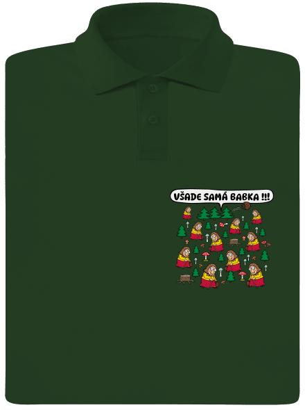Všade samá babka pánska polokošeľa Bottle Green Mal