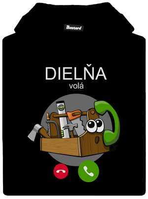 Dielňa volá detská mikina klokanka Black