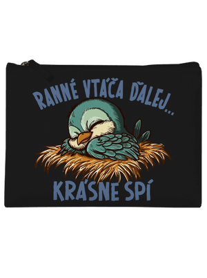 Ranné vtáča spí taštička Black