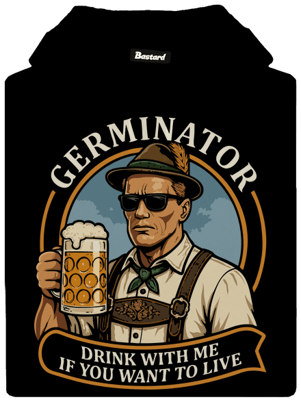 Germinator pánska mikina klokanka Black