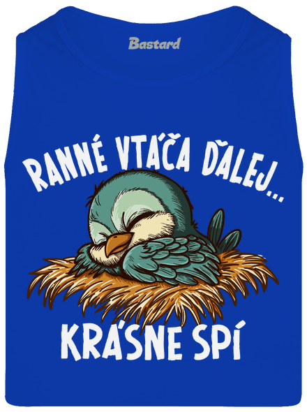 Ranné vtáča spí pánske tielko Royal Blue