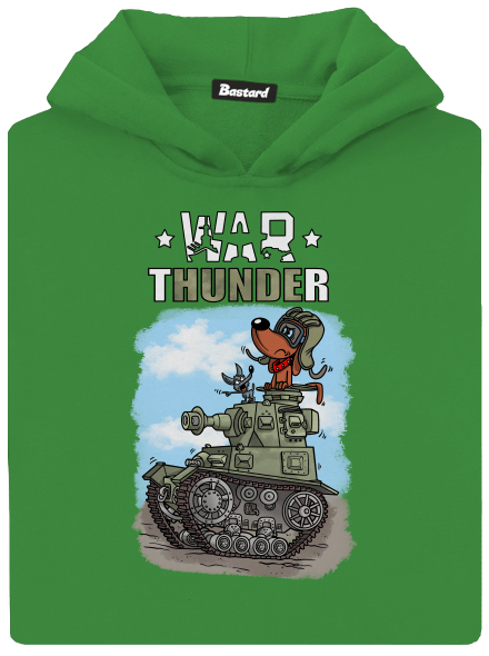 War Hunde detská mikina klokanka Kelly Green AWD