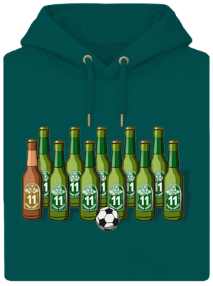 Futbalová jedenástka unisex mikina premium Emerald Green