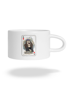 Kárové eso hrnček makronka White