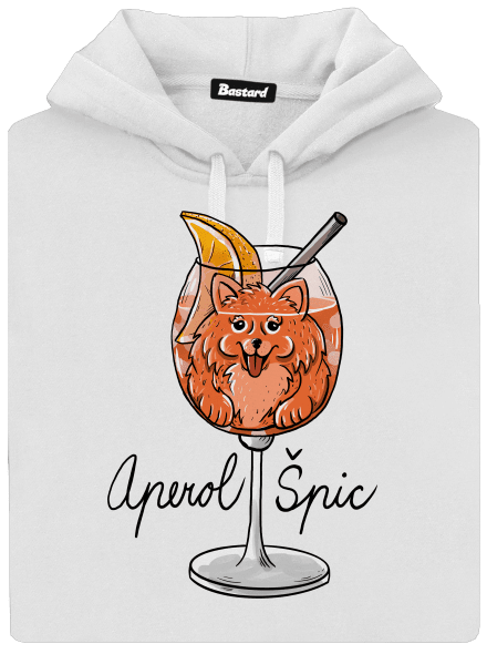 Aperol Špic dámska mikina klokanka White