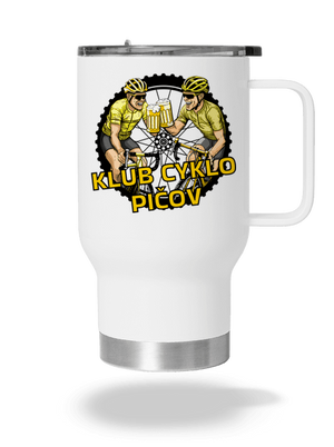 Klub cyklo pičov termohrnček White