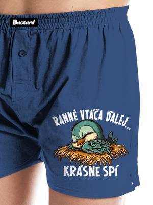 Ranné vtáča spí pánske trenky Blue