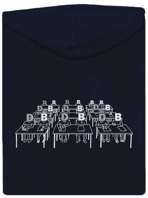 Cimrman: Debil, blbeček dámska mikina na zips Navy Mal