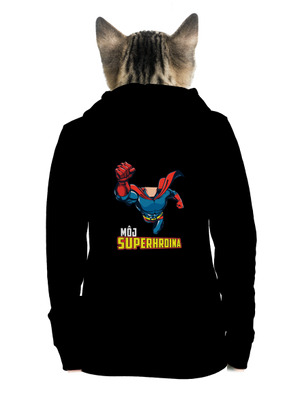 Môj superhrdina dámska mikina na zips Black
