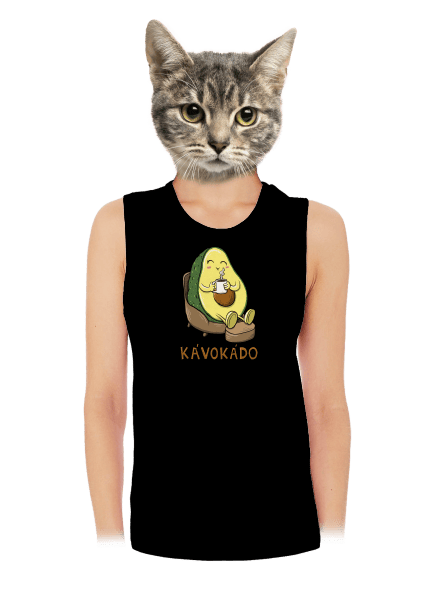 Kávokádo dámske tielko voľné Black