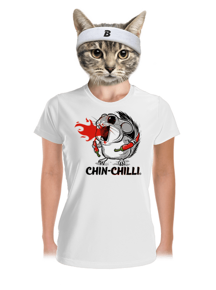 Chinchilli dámske športové tričko White