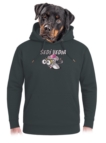 Šedí vedia - myš unisex mikina premium Charcoal