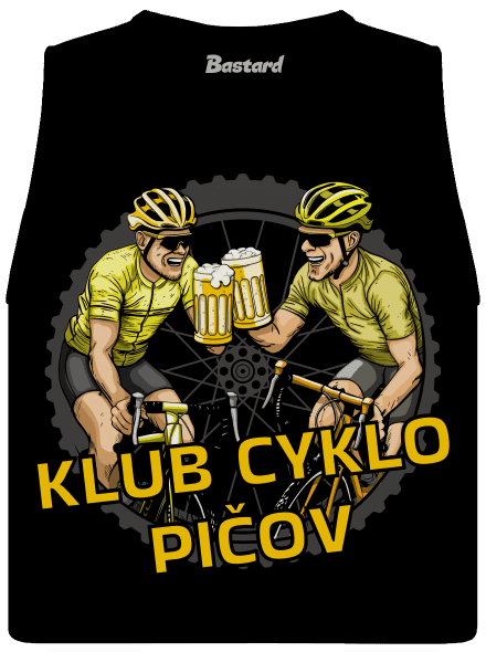 Klub cyklo pičov dámske tielko voľné Black