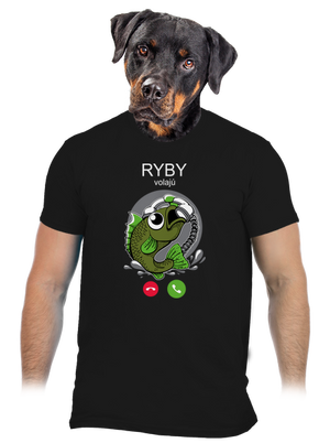 Ryby volají pánske tričko Black