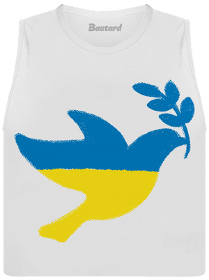 Ukrajina - Holubica obrys dámske tielko voľné White