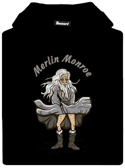 Merlin Monroe detská mikina klokanka Black