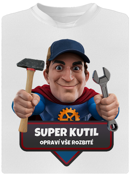 Super otec detské športové tričko White