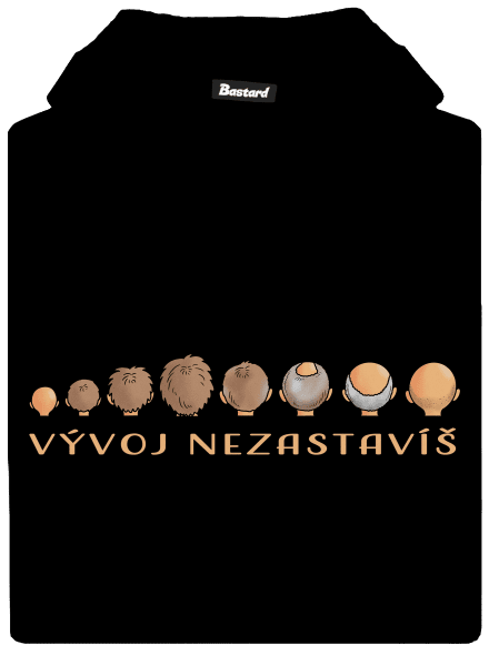 Vývoj nezastavíš detská mikina klokanka Black