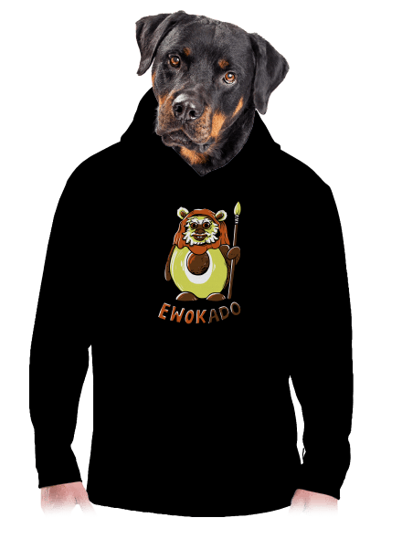 Ewokado pánska mikina klokanka Black