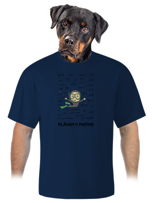 Plávam v matike unisex tričko oversized Midnight Blue