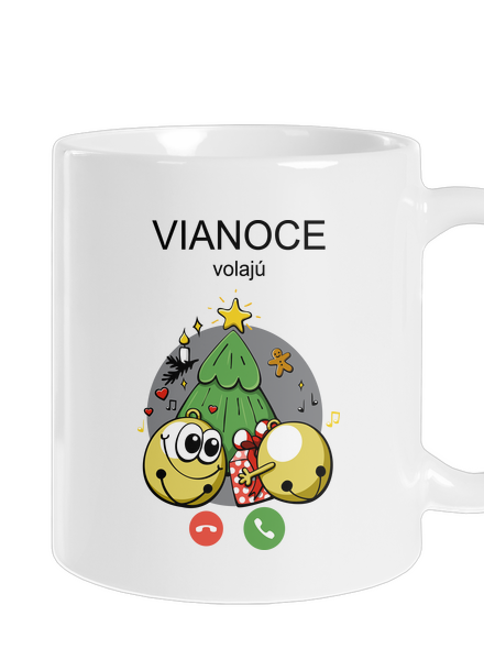 Vianoce volajú klasický hrnček White