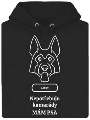 Nemôžem, mám psa unisex mikina premium Dark Black