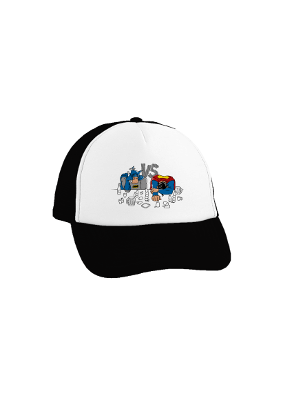 Súboj superhrdinov šiltovka truckerka Black cap
