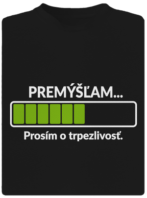 Premýšľam detské športové tričko Black