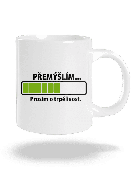 Premýšľam veľký hrnček White